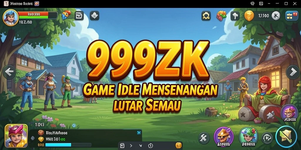 Screenshot gameplay 999ZK menampilkan mekanisme Idle yang menarik.