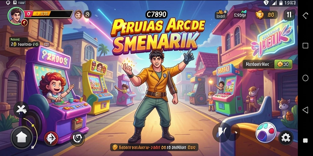 Tangkapan layar C7890 menampilkan gameplay Arcade yang penuh aksi.