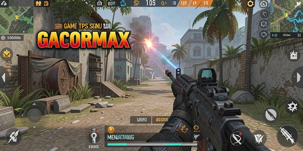 Tampilan gameplay seru di GACORMAX dengan aksi tembak menembak.