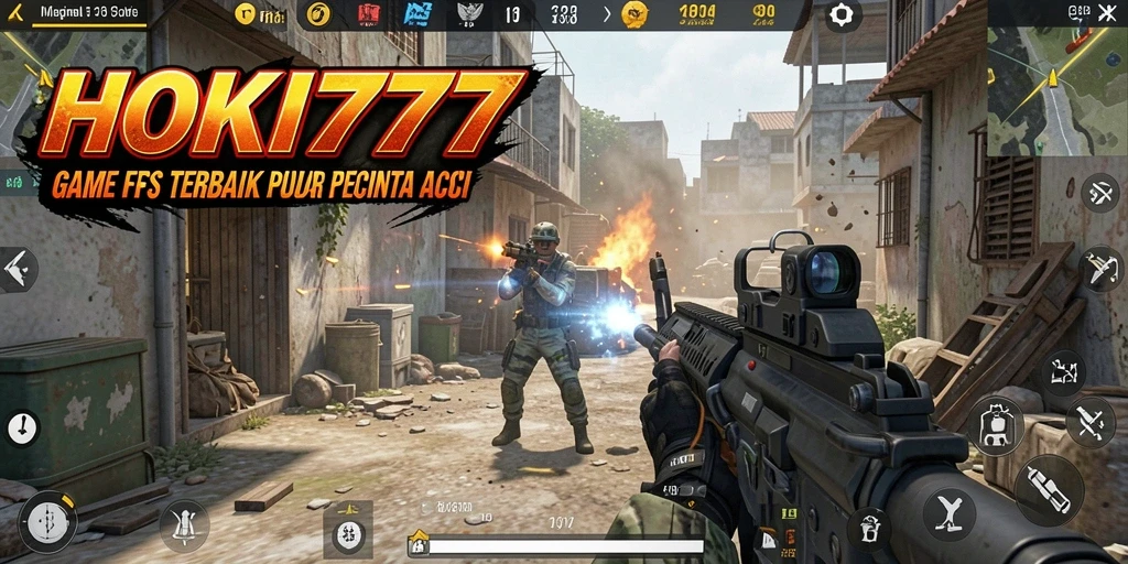 Screenshot HOKI777 menampilkan adegan aksi seru dalam FPS.