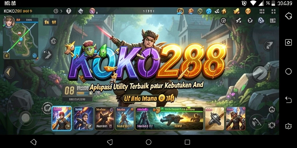 Screenshot utama KOKO288 menampilkan fitur Utility yang intuitif.