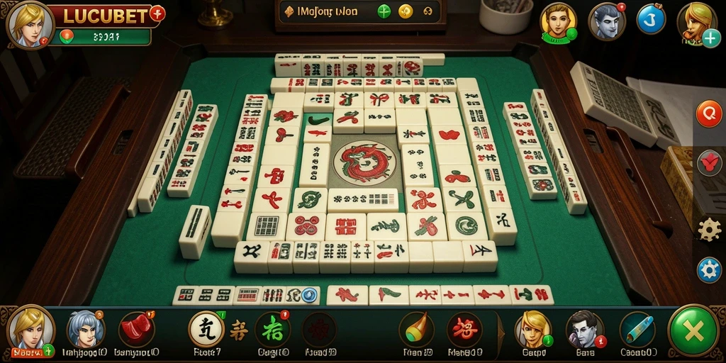Screenshot LUCUBET menampilkan gameplay Mahjong yang seru dan menarik.