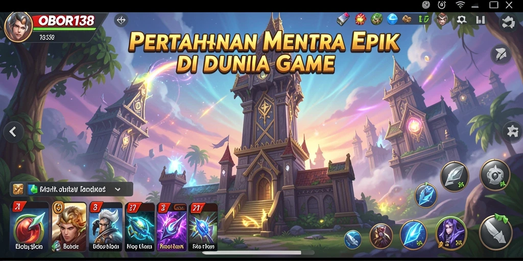 Tampilan gameplay OBOR138 yang menegangkan dan strategis dalam Tower Defense.