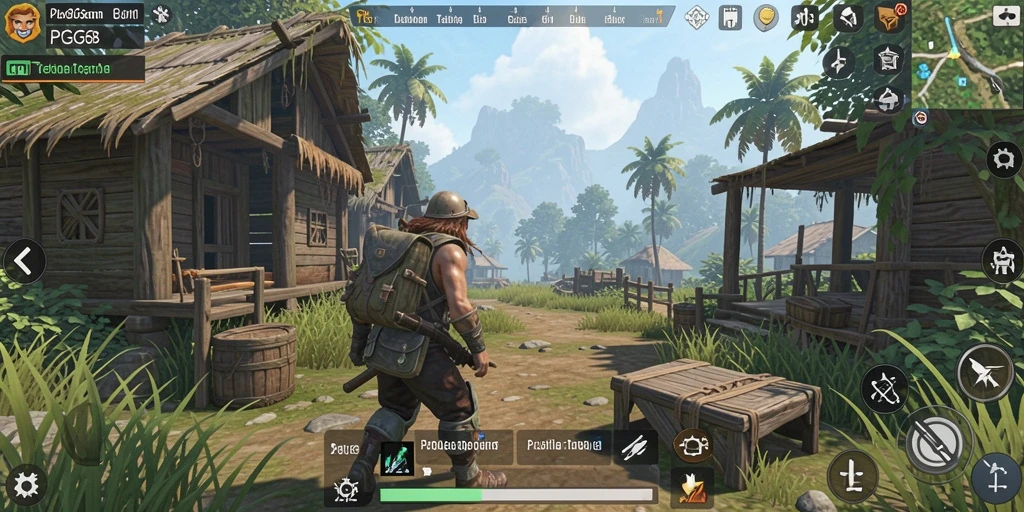 Gameplay PGG68 menampilkan eksplorasi luas dan interaksi karakter.