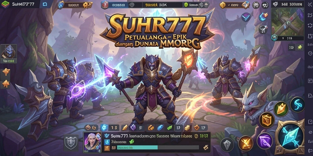 Screenshot gameplay SUHU777 menampilkan pertarungan epik dalam dunia MMORPG.